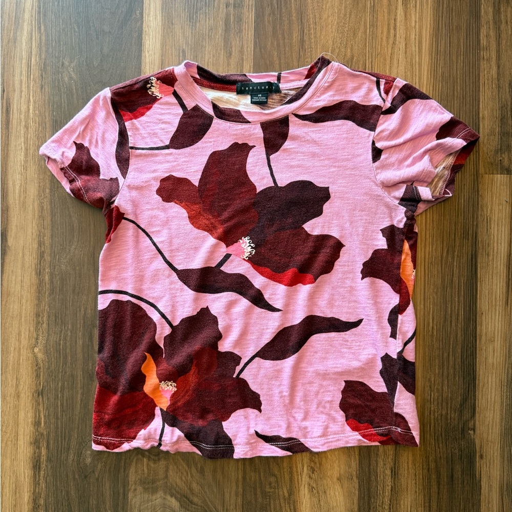 Sanctuary Pink and Red Patterned Top